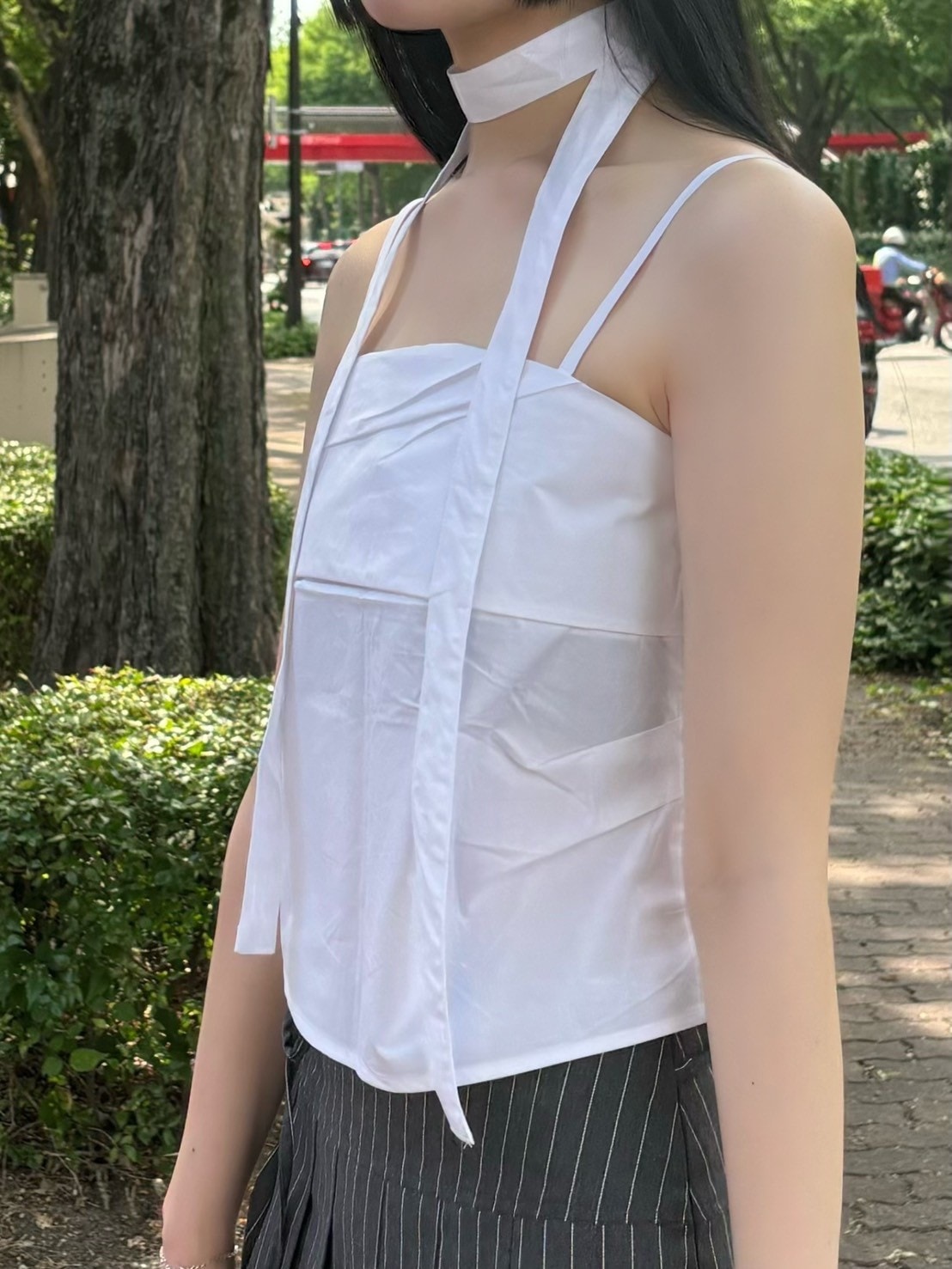 受注制【OaKS】choker set sleeveless blouse (3color)
