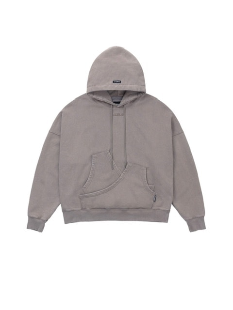 【AJOBYAJO】Curve Pocket Washed Hoodie