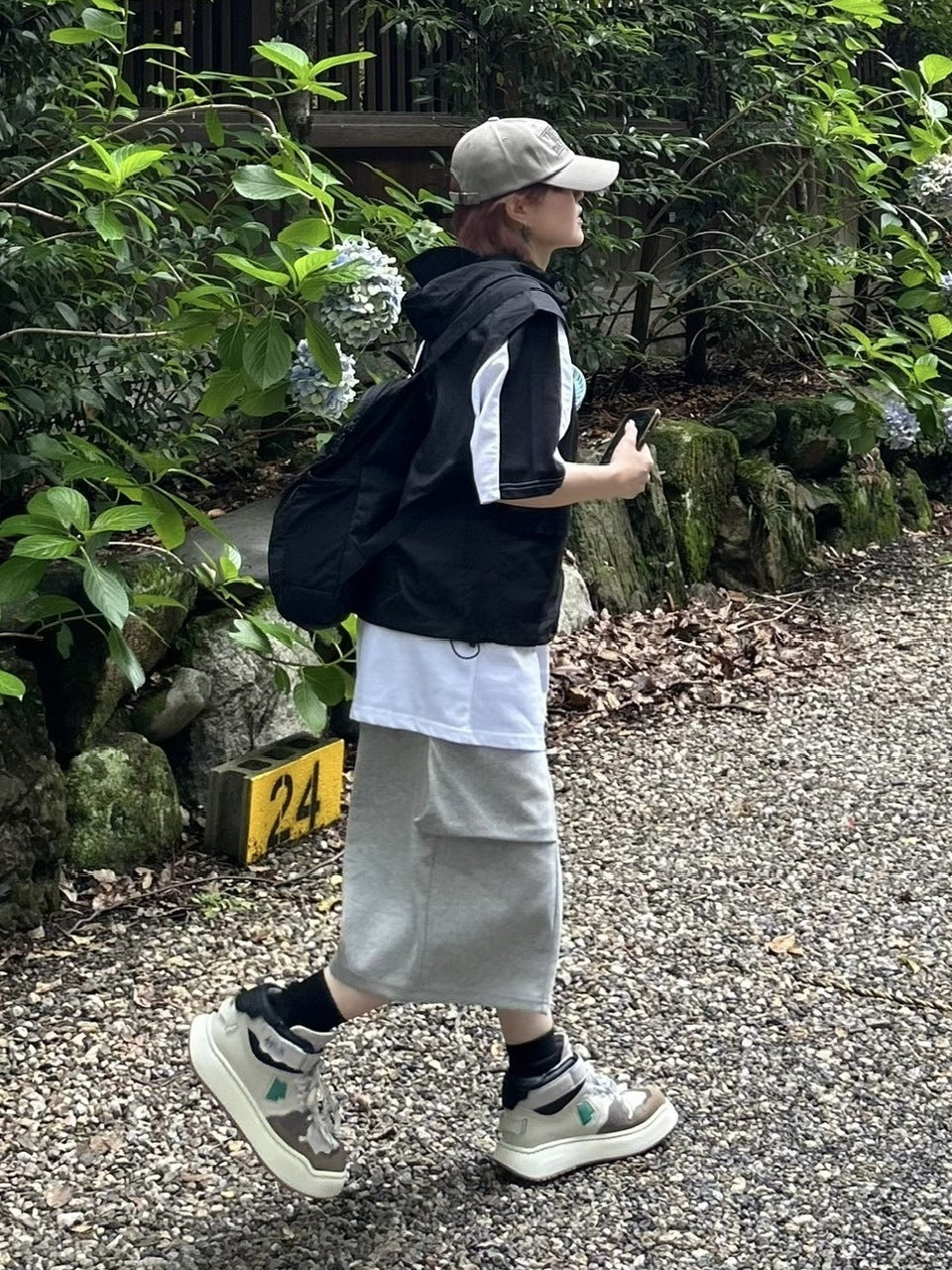 受注制【youll】double pocket sweat half pants (2color)