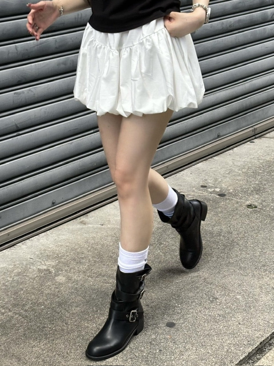 受注制【OaKS】balloon mini skirt (2color)