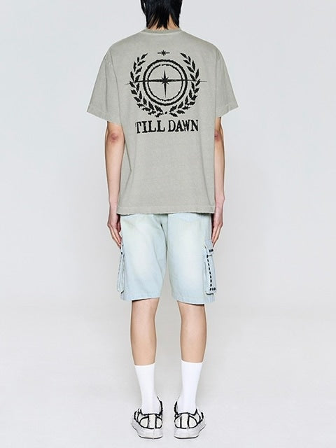 【TILLDAWN】CIRCLE PIGMENT 1/2 SLEEVE
