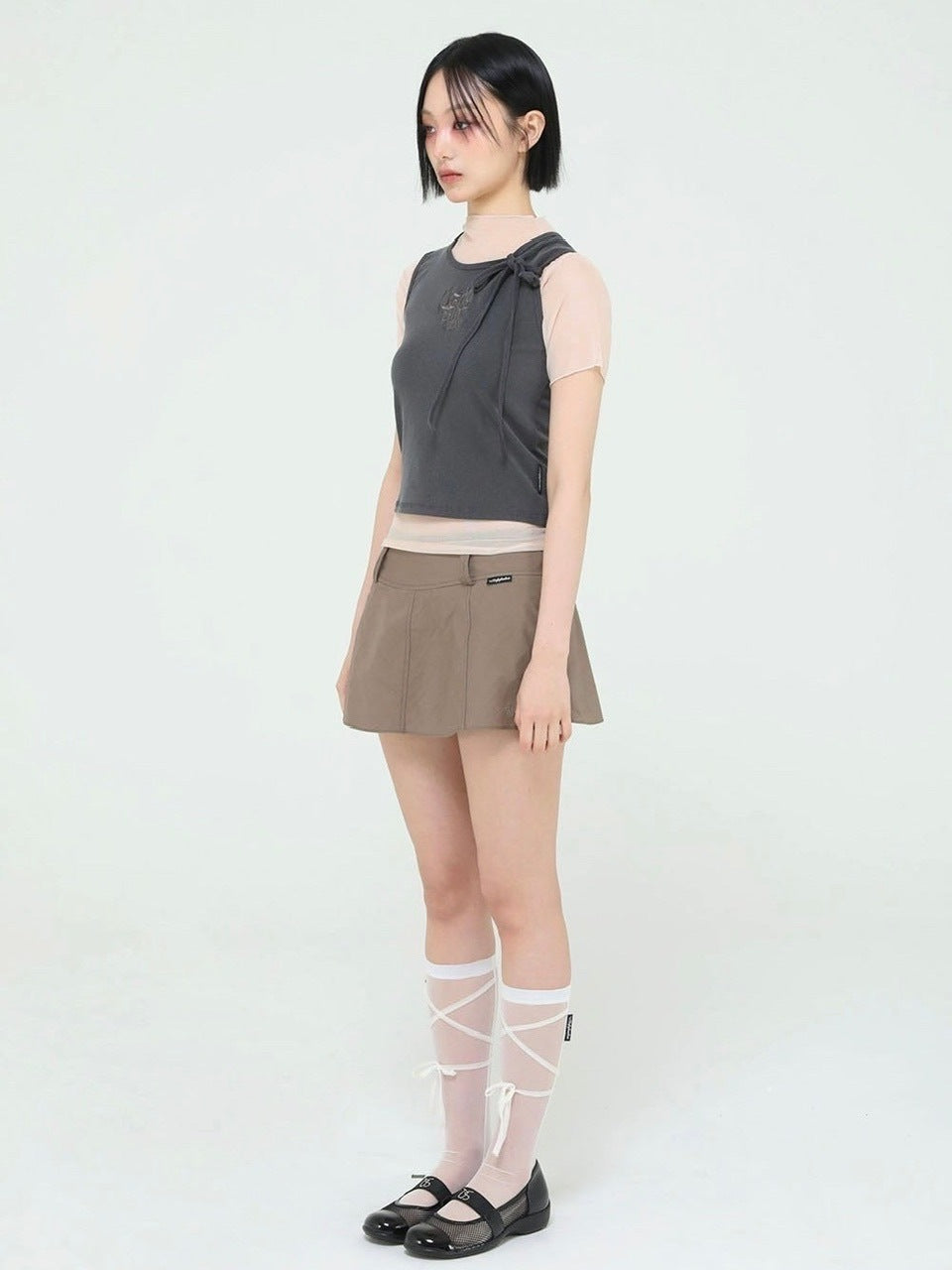 【Uglyshadow】PIGMENT MASH SLEEVELESS SET