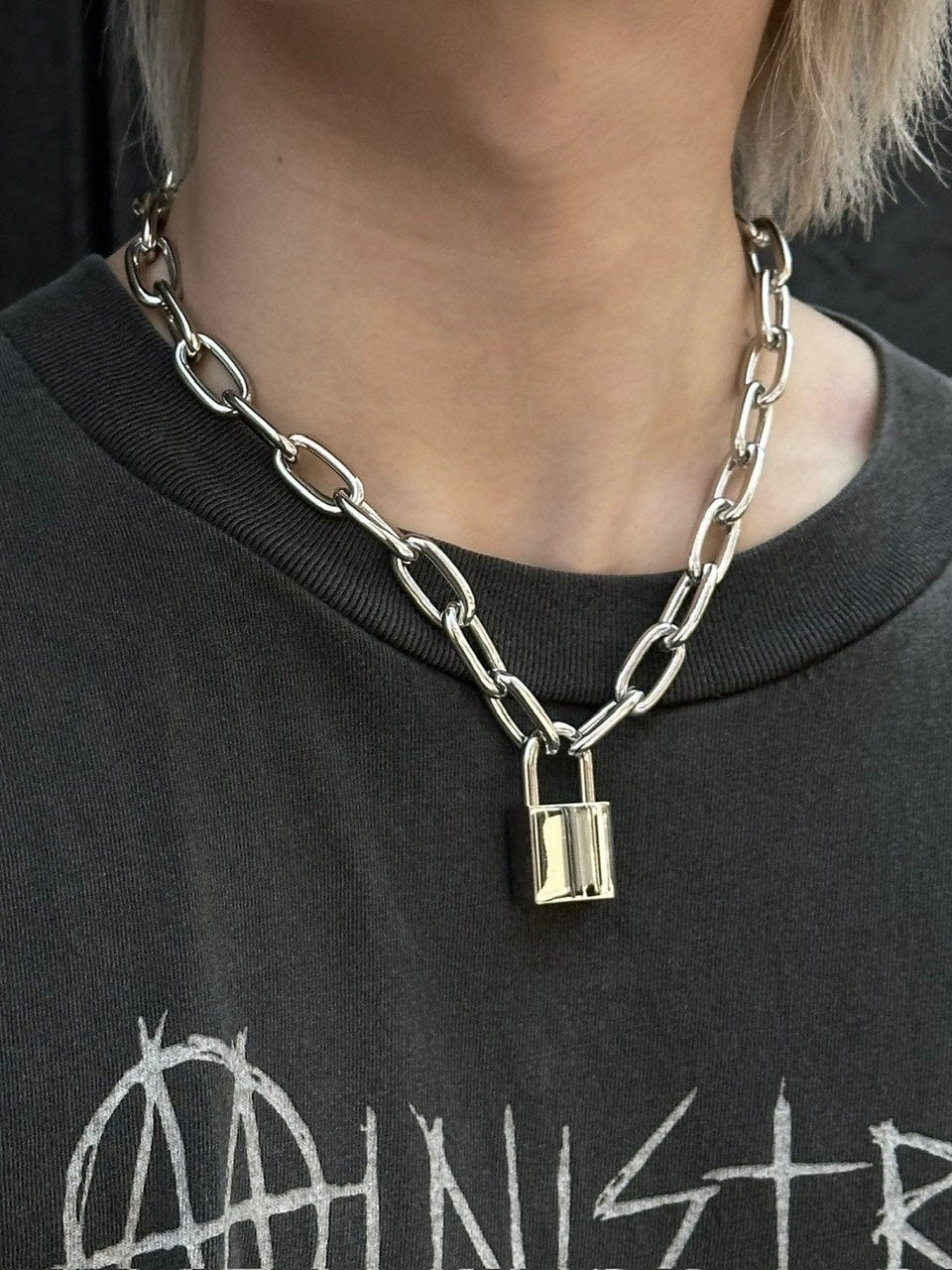 受注制【Chikashitsu +】padlock chain necklace