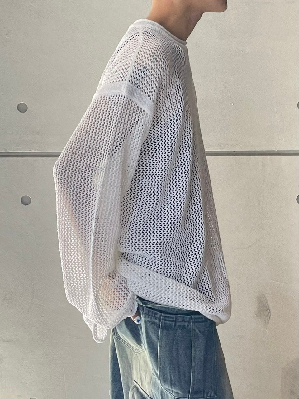 【Chikashitsu +】oversized net summer knit (3color)