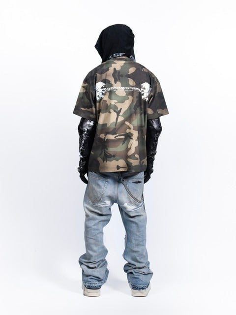 【F.V.V.O】"Rise Above" Wolf Print T-Shirt