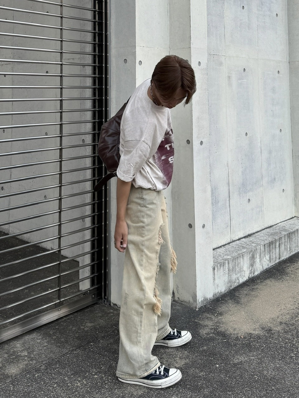 受注制【RENOL】damage denim pants
