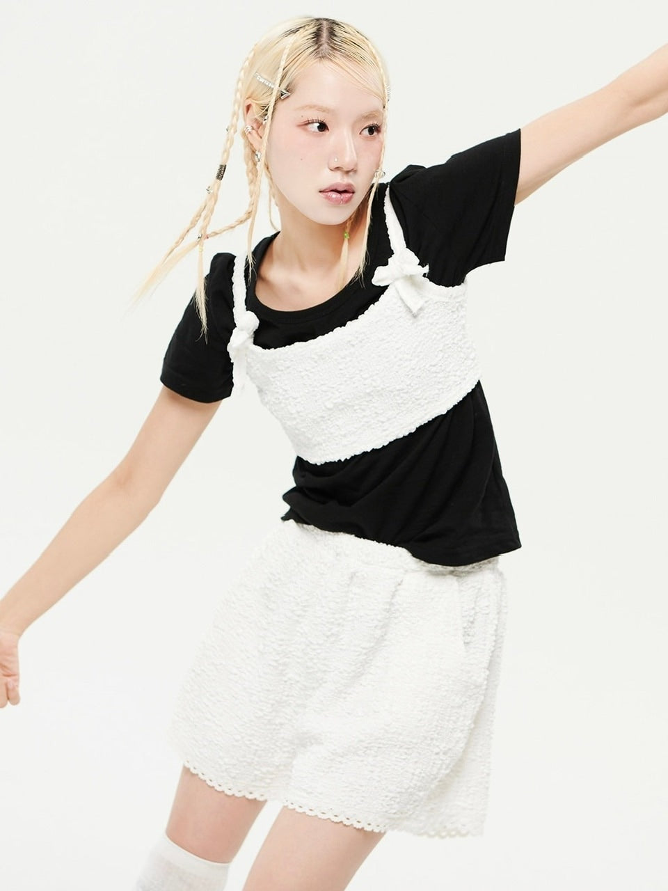 【HOLY NUMBER 7】Lace banded short pants
