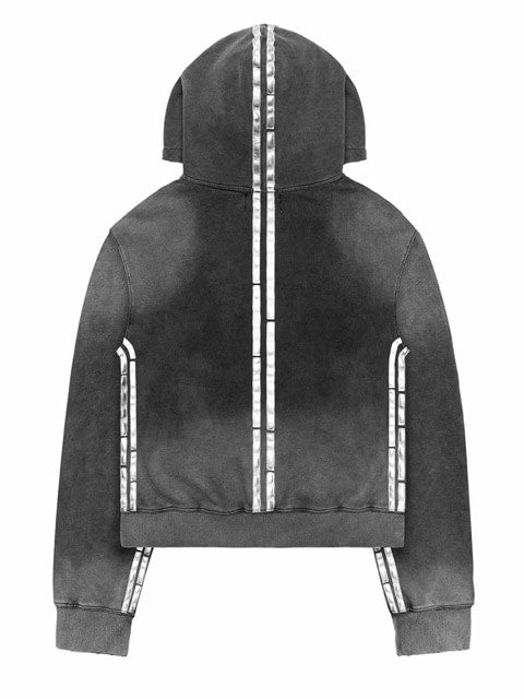 【RACER WORLDWIDE】Faded Metallic Track Hoodie / 【レーサーワールドワイド】フェイデッドメタリックトラックジップアップ長袖パーカー