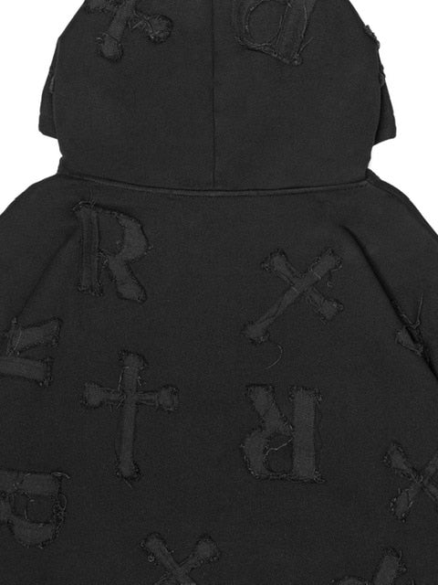 【RACER WORLDWIDE】Black Patch Hoodie