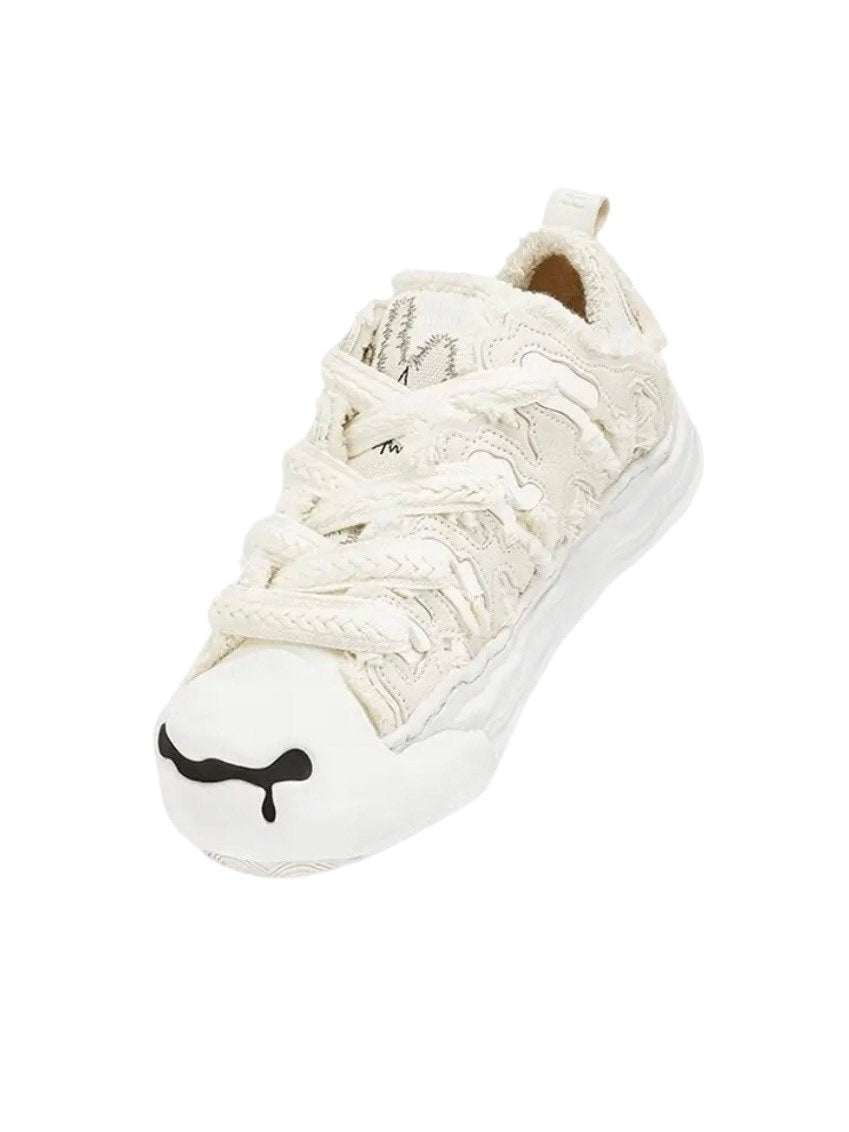 【H52】Canvas Cream Shoes