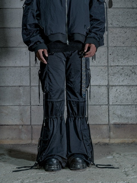 【DIG YOUR OWN GRAVE】WASHING TECH FLAIR PANTS (2color) / 【ディグユアオウングレイブ】ウォッシングテックフレアカーゴパンツ