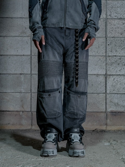【DIG YOUR OWN GRAVE】WASHING BIKER PANTS