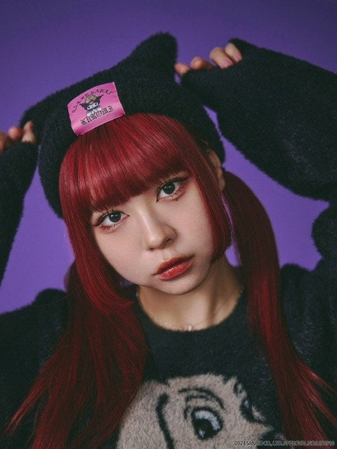 【GALFY×KUROMI】ふわふわ猫耳ニットCAP / 【ガルフィー×クロミ】ファー猫耳ニット帽子