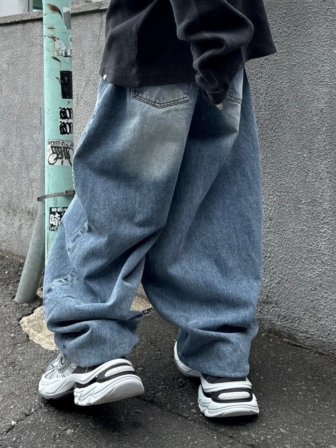受注制【Chikashitsu +】super buggy denim pants (3color) / 【チカシツプラス】スーパーバギーデニムパンツ