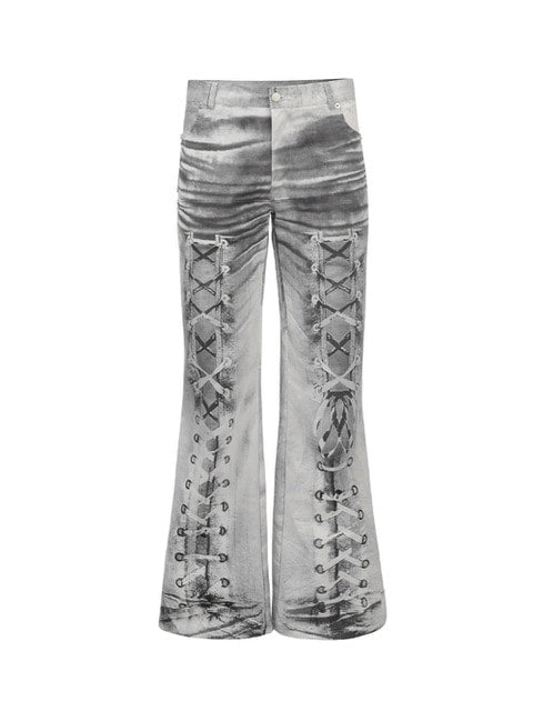 【NACHE】RACE UP PRINTED PANTS