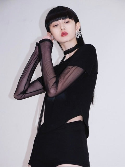 【FLAREUP】Sheer Vanish Scarf Long Sleeve