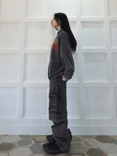 【LOVE KILLER】Graphic black letter logo hoodie