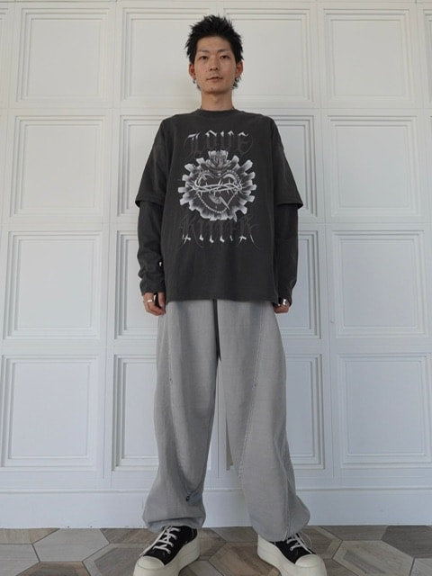 【LOVE KILLER】Killer heart barbed wire layered Long T