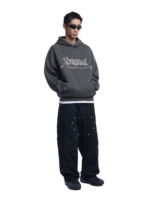 【NOMANUAL】P.N.L HOODIE / 【ノーマニュアル】ロゴプリント長袖パーカー