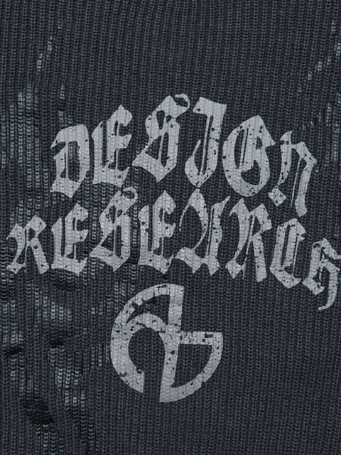 【NOMANUAL】OVERDYED TRIBAL KNIT SWEATER / 【ノーマニュアル】オーバーダイトライバルニット長袖セーター