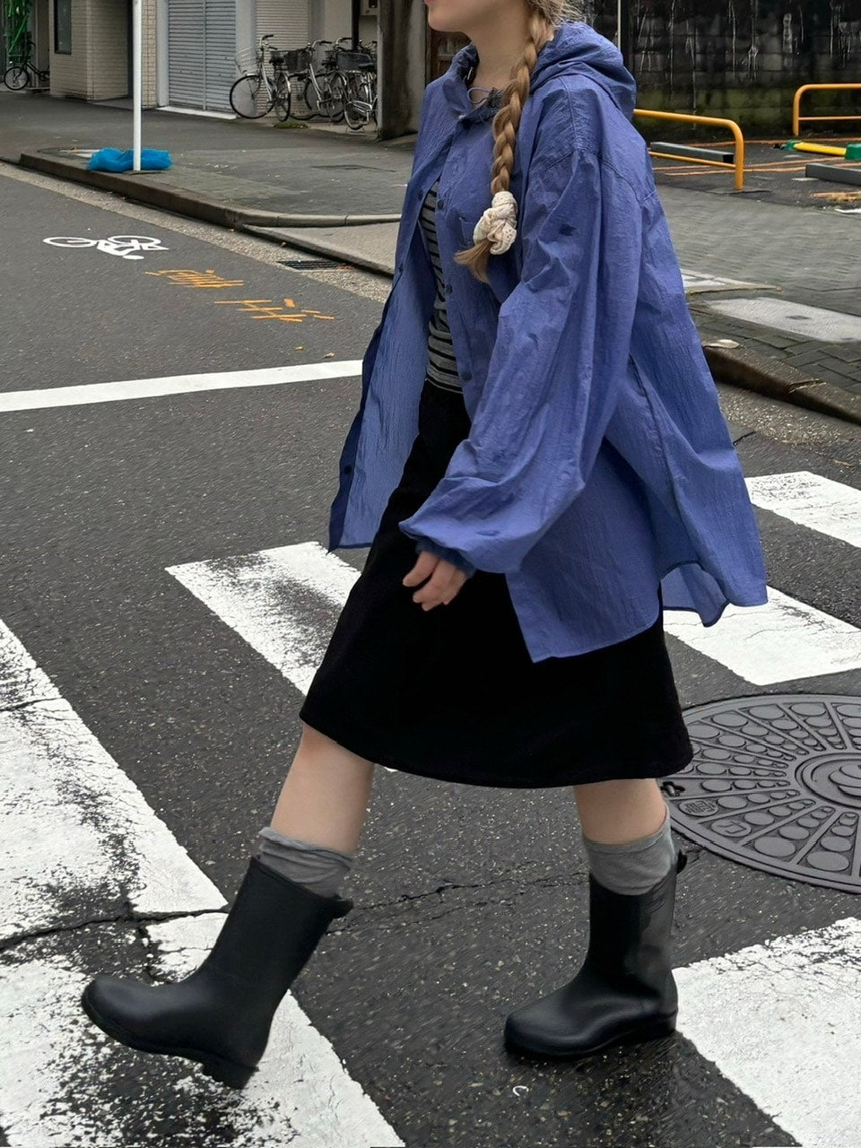 受注制【oaks】nylon sheer hood shirt (2color)