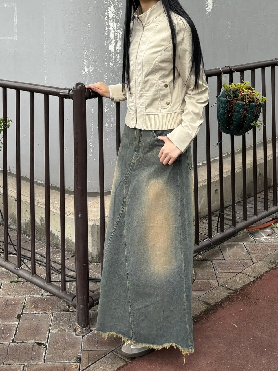 受注制【oaks】vintage patchwork cropped jacket