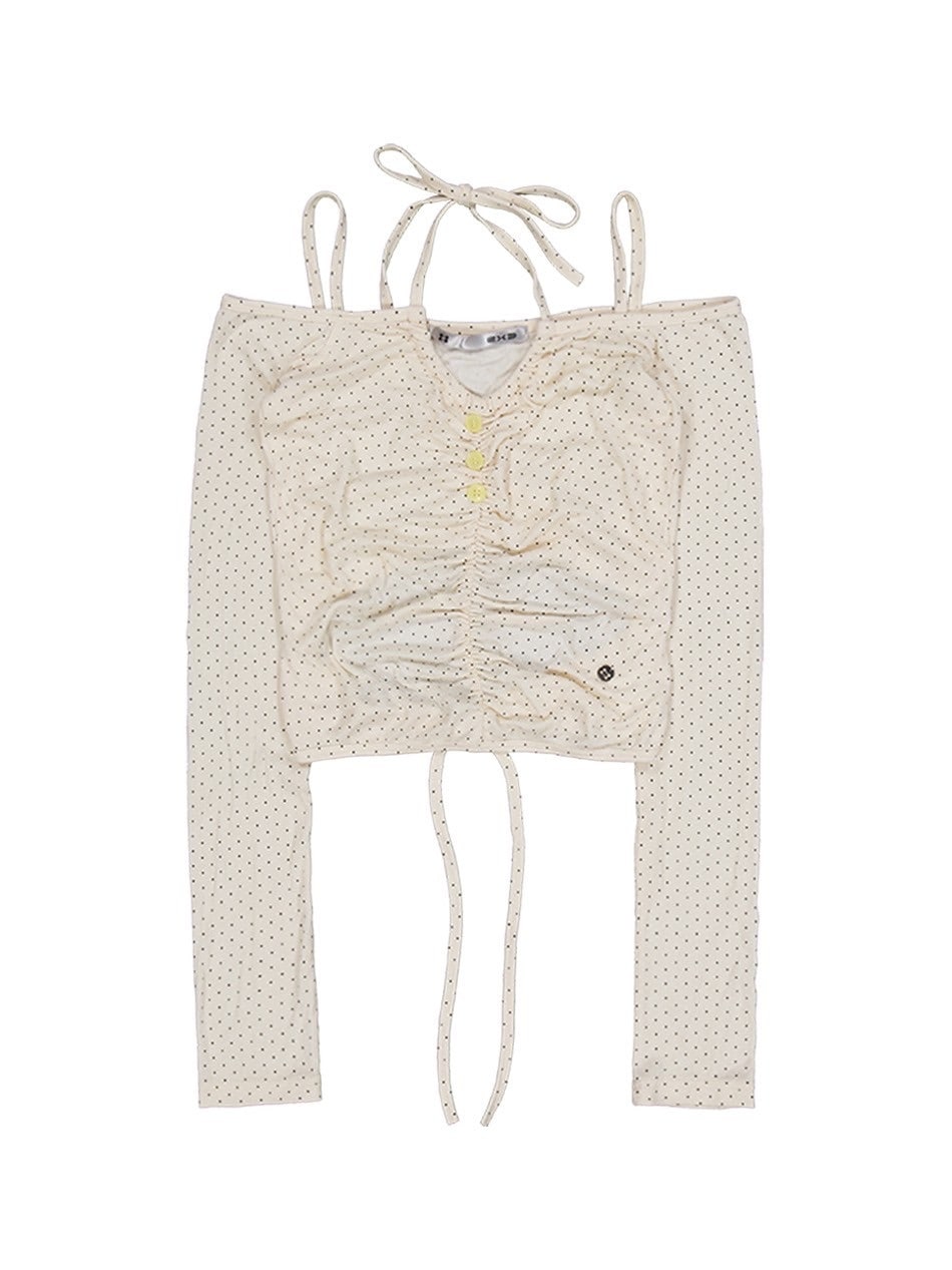 【SETUP-EXE】DOT OFF-SHOULDER TOP