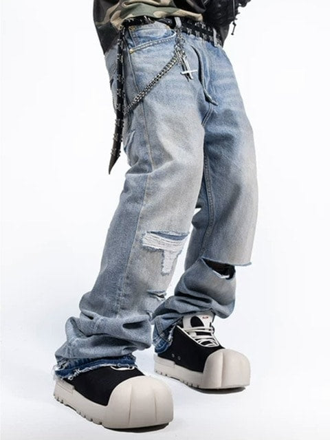 【F.V.V.O】Distressed Denim Pants