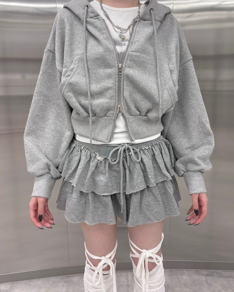 受注制【nmtc +】crop zip up hoodie (3color)