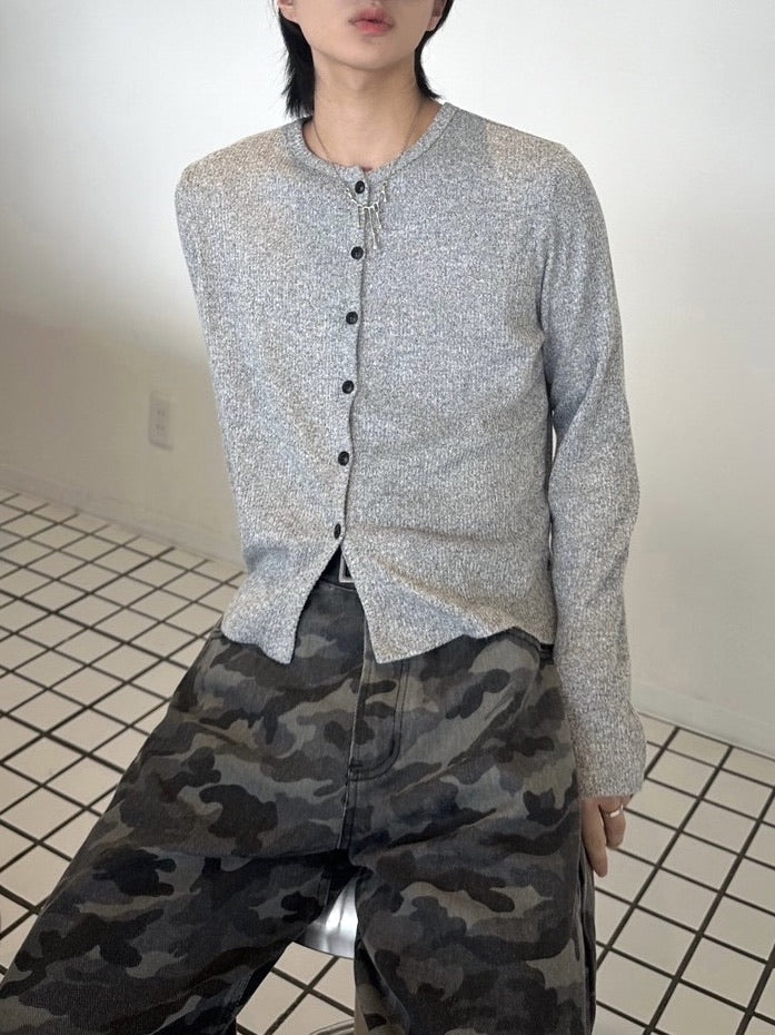 国際配送【LUV CODE】rib knit cardigan