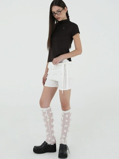 【Uglyshadow】CANCAN WRAP SKIRT PANTS SET