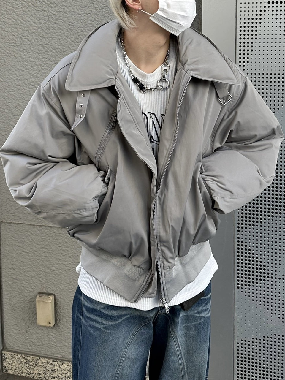 大阪店WEB限定【Chikashitsu +】stand neck padding jacket (2color)