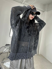 受注制【Never mind the XU】mesh zip damage hoodie (2color) / 【ネバーマインド ザ エックスユー】メッシュダメージジップアップ長袖パーカー