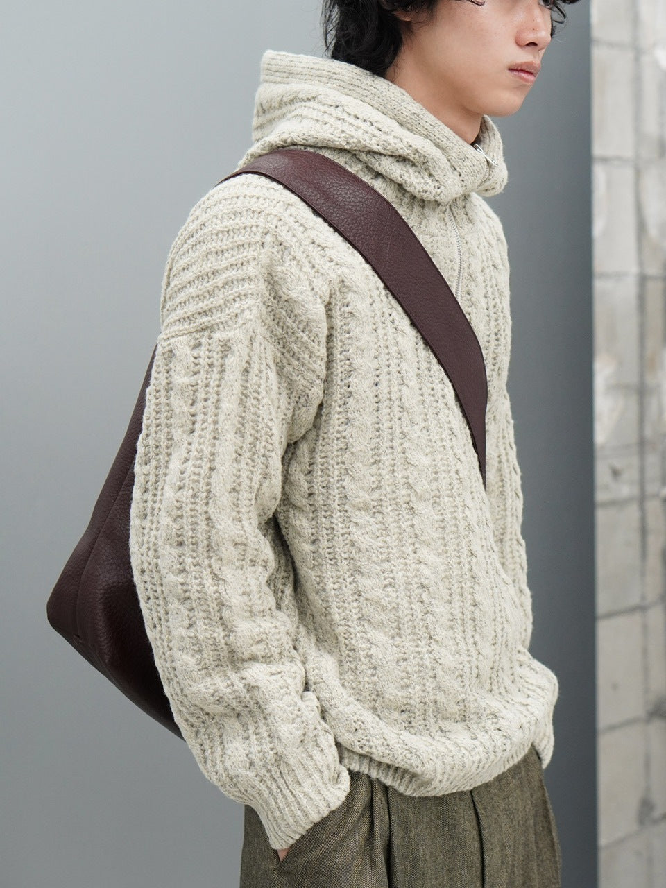 東京店WEB限定【Chikashitsu +】eco leather cross bag (2color)