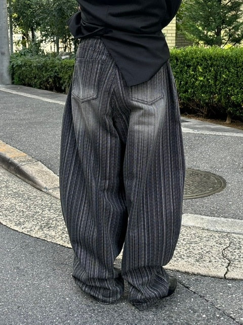 受注制【oaks】stripe design buggy pants