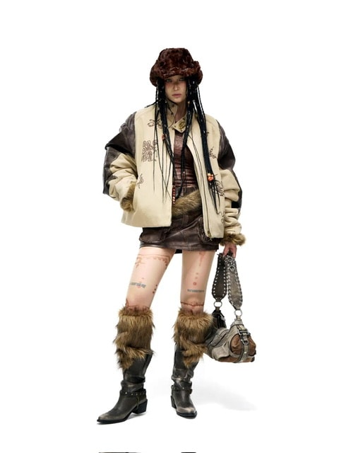 【PERSONSOUL】Leather Totem Coat