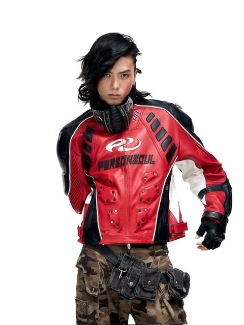 【PERSONSOUL】Sheepskin Racing Jacket