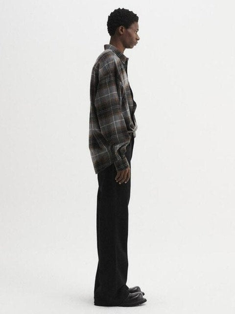 【DNSR】Oversized flannel check shirt