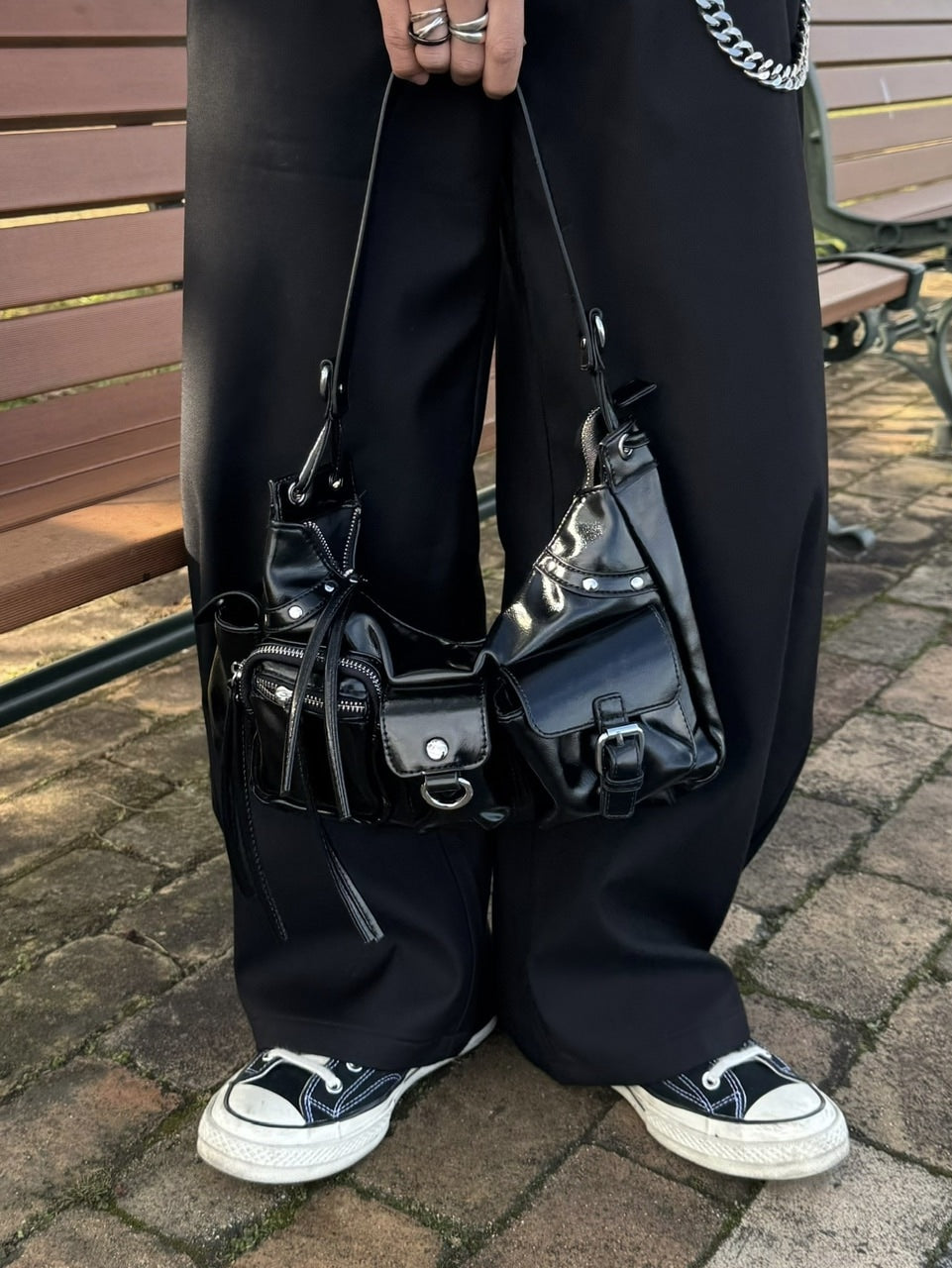 国際配送【RENOL】multi pocket leather bag