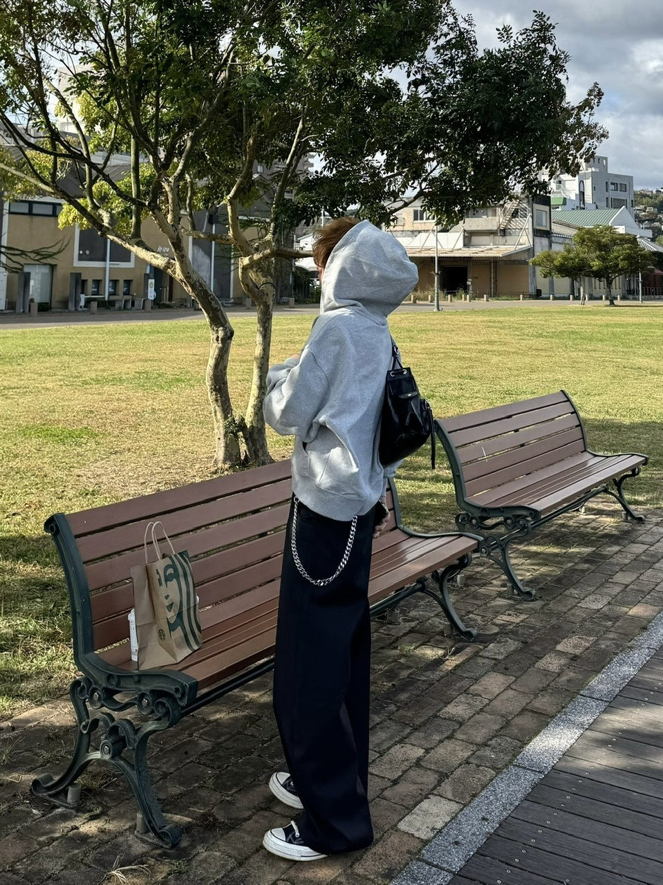 国際配送【RENOL】cropped zip up hoodie (2color)