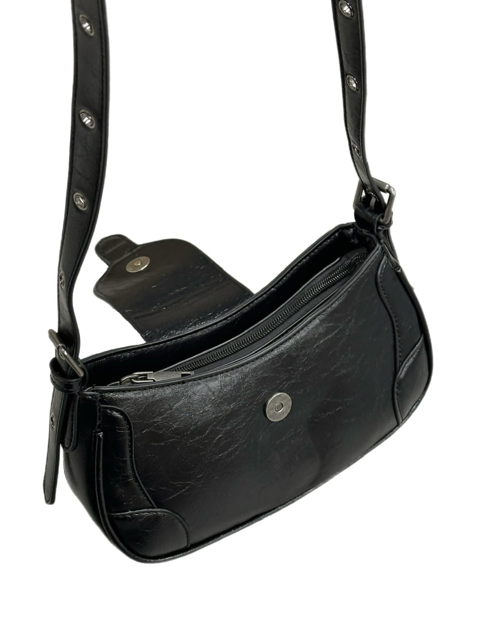大阪店WEB限定受注制【Chikashitsu +】belt buckle shoulder bag (2color)
