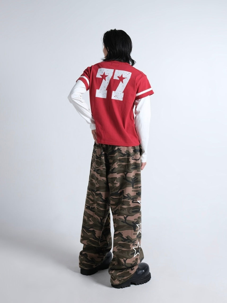 【IFEELLUCKY】Lucky army big sweat pants / 【アイフィールラッキー】ラッキーアーミービックスウェットパンツ