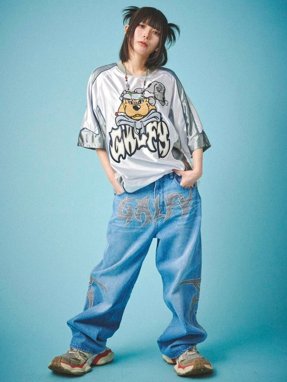 【GALFY】病みに争いしサイバーTシャツ