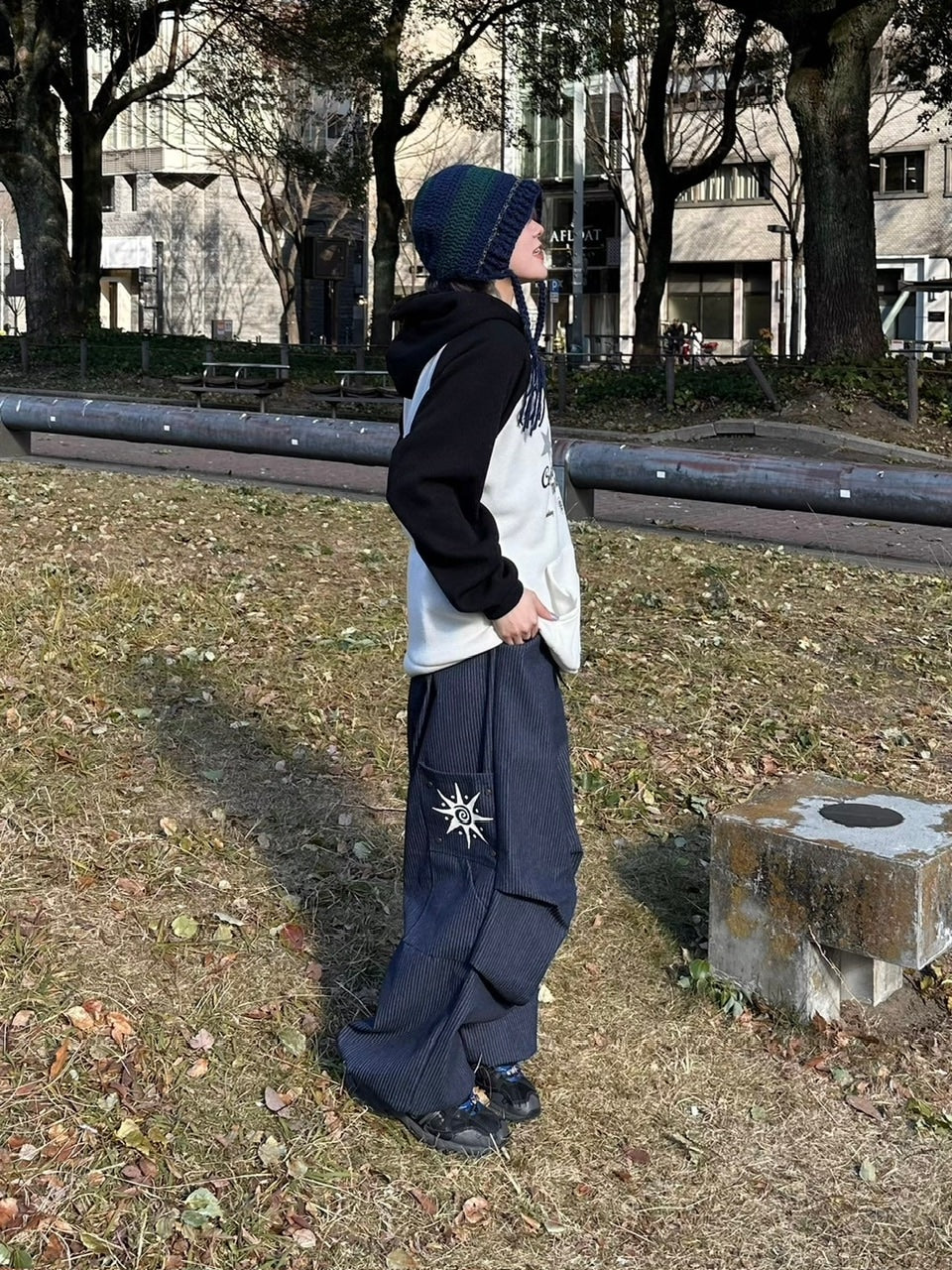 受注制【youll】stripe carpenter pants (2color)