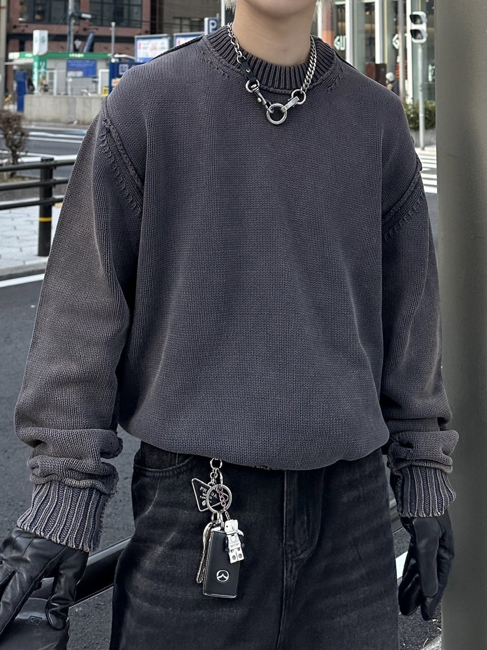 大阪店WEB限定【Chikashitsu +】pigment dyeing knit