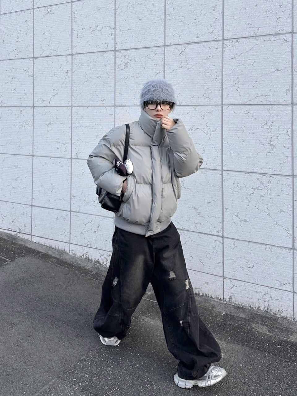 国際配送【LUV CODE】point damage balloon denim pants