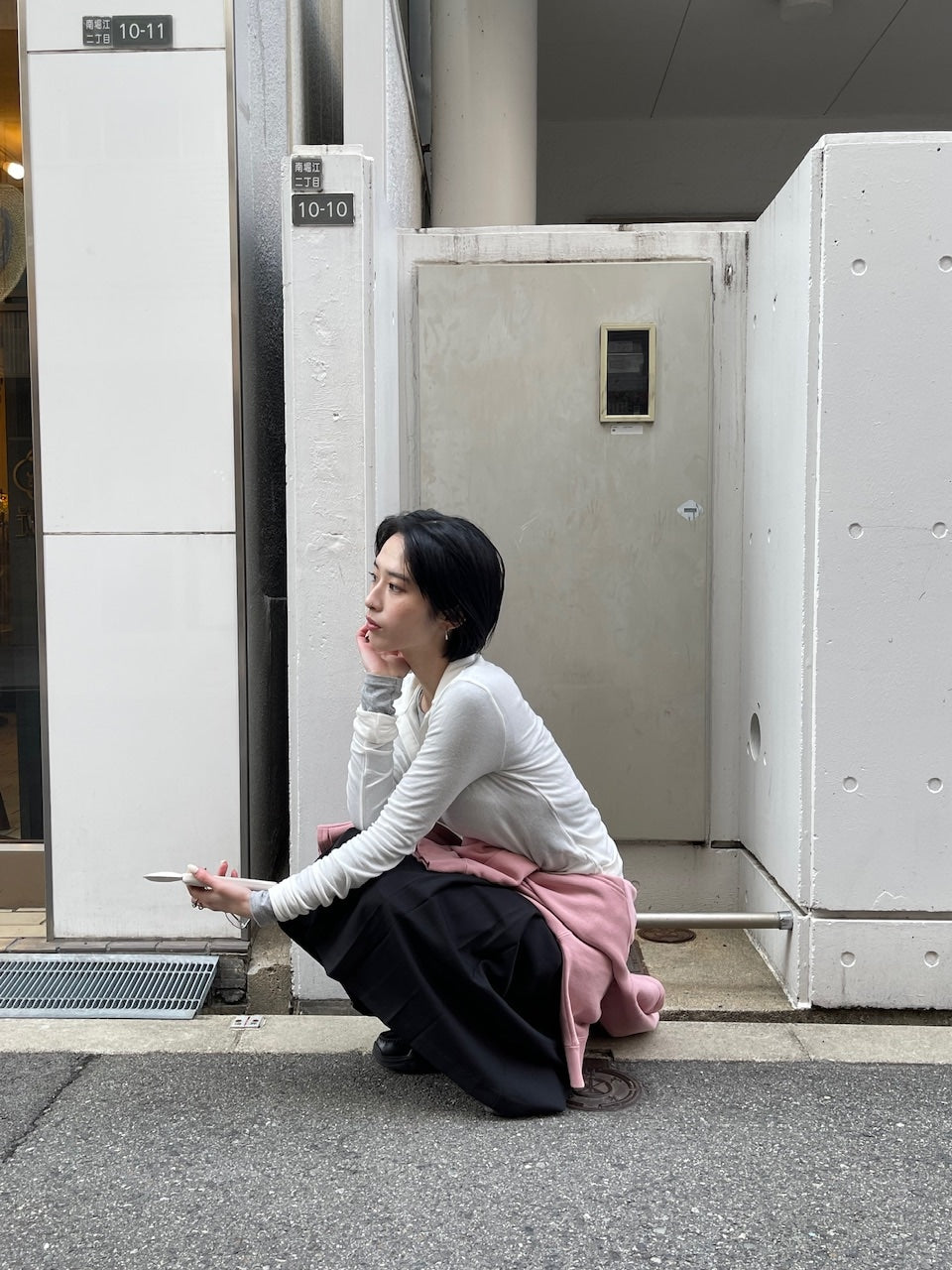 受注制【oaks】polo slim long sleeve (3color)