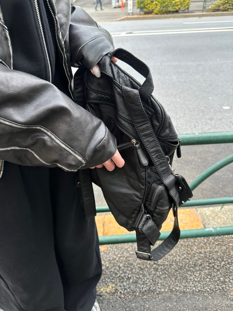 大阪店WEB限定受注制【Chikashitsu +】leather studs backpack