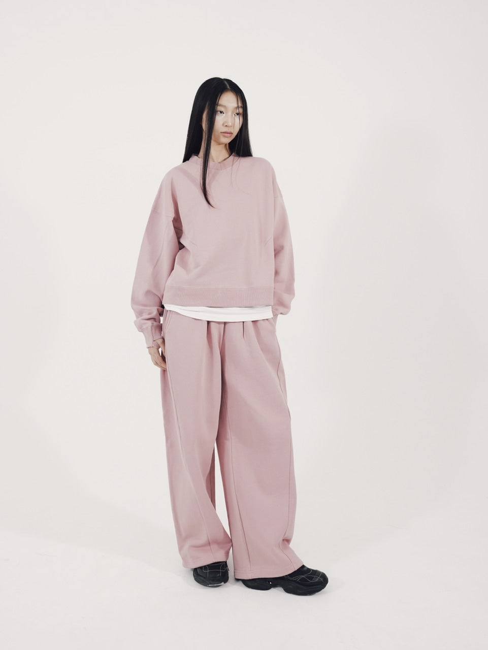 【CS】2tuck sweat pants (pink)