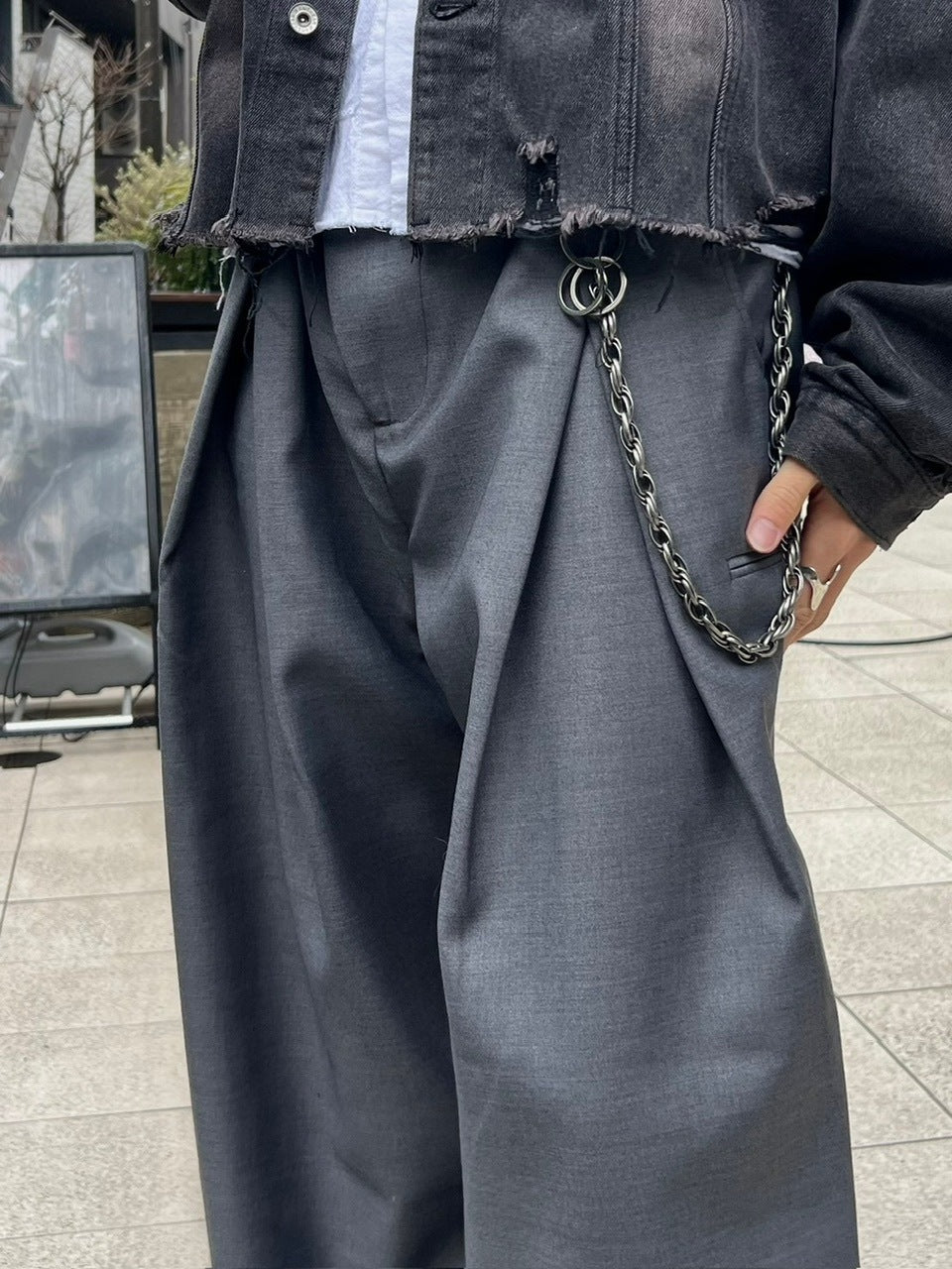 大阪店WEB限定受注制【Chikashitsu +】double tuck balloon slacks